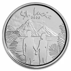 Srebrna Moneta St. Lucia - Couple 2022 1 uncja 24h