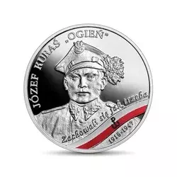 Srebrna moneta: Wyklęci przez komunistów żołnierze niezłomni - Józef Kuraś "Ogień" 10zł 24h Produkt Kolekcjonerski