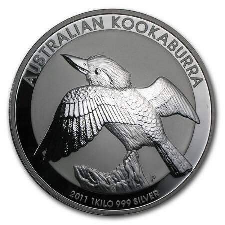 Srebrna Moneta Australijska Kookaburra 1000g (1kg) 2011r 24h