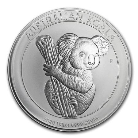 Srebrna Moneta Australijski Koala 1000g (1kg) 2020r 24h