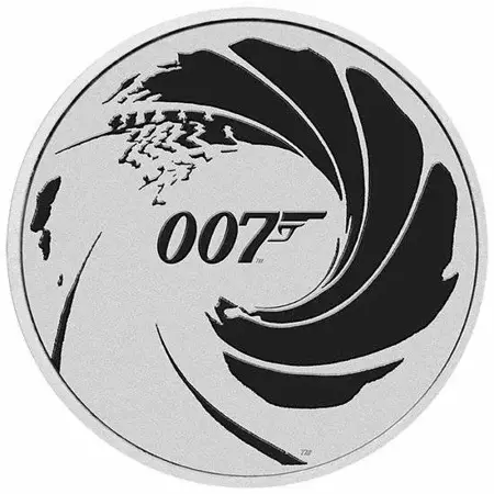 Srebrna Moneta James Bond 007 - Kolorowany 1 uncja 2022r 24h
