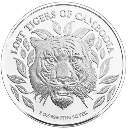Srebrna Moneta Laos Tiger of Cambodia 1 uncja 24h LIMITOWANA