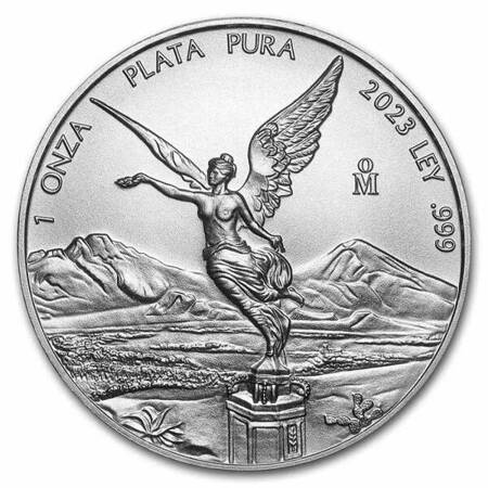 Srebrna Moneta Meksykańska Bogini Wolności 1 uncja 24h