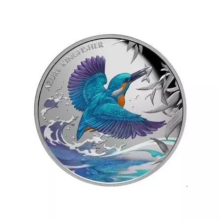 Srebrna Moneta Niue - Azure Kingfisher 1 uncja Proof 24h