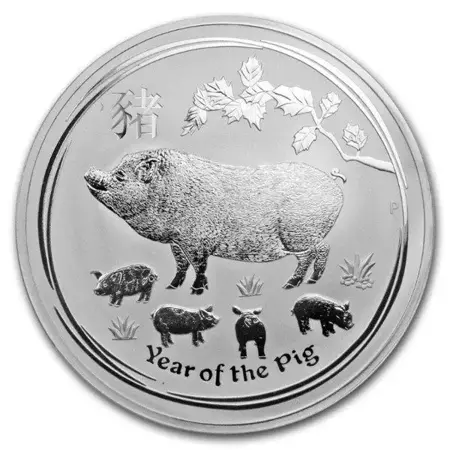 Srebrna Moneta Rok Świni 1000g (1kg) 24h