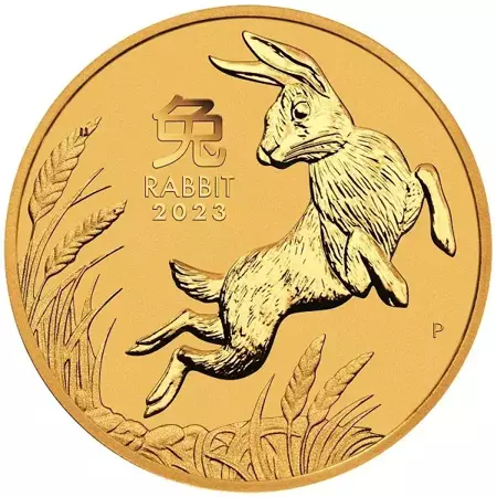 Złota Moneta Australijski Lunar III - Rok Królika 1/20 uncji 2023 24h