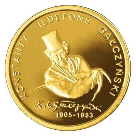 Złota Moneta Konstanty Ildefons Gałczyński 200zł 24h Produkt Kolekcjonerski